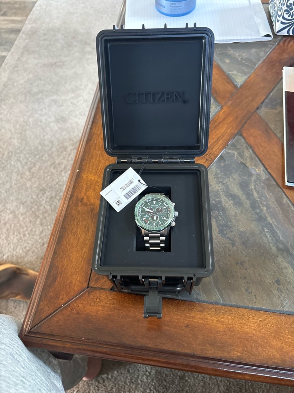 Citizen Green Dial Stainless Steel Chronograph Watch - Picture 2 of 3
